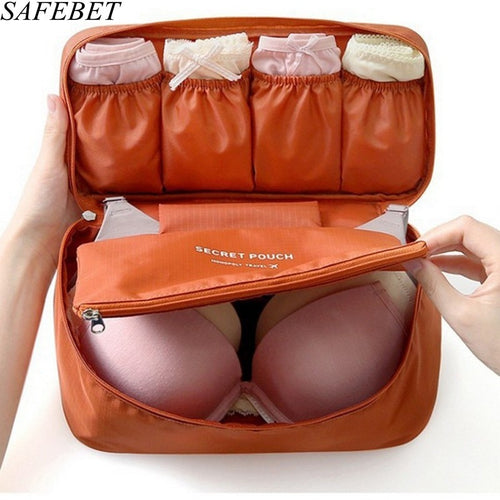 SAFEBET Brand Bra Underwear Women Organizers Travel Bag Waterproof Makeup bag Toiletries Storage Bra Bag Travel Women Bag