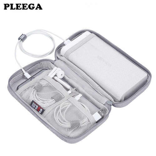 PLEEGA Portable Power Source Storage Bag Digital Cable,Data Line Storage Bags Earphone Pouch Outdoor Travel Organizer