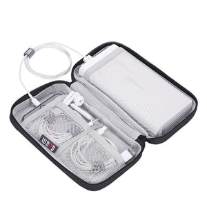 PLEEGA Portable Power Source Storage Bag Digital Cable,Data Line Storage Bags Earphone Pouch Outdoor Travel Organizer