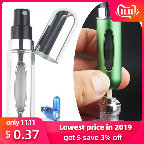 Fashion Mini Refillable Perfume Bottle Canned Air Spray Bottom Pump Perfume Atomization for Travel 5ml Travel needs