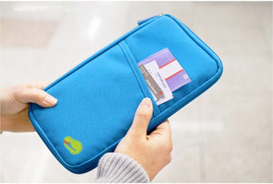 Multi-function travel passport wallet Credit ID card cash wallet multi-card slot Purse Holder Case Document Bag