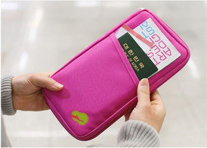 Multi-function travel passport wallet Credit ID card cash wallet multi-card slot Purse Holder Case Document Bag