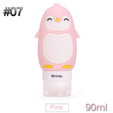 Load image into Gallery viewer, 60/80/90ML Portable Cute Refillable Travel Silicone Empty Bottles Shampoo Shower Gel Lotion Sub-bottling Tube Squeeze Container