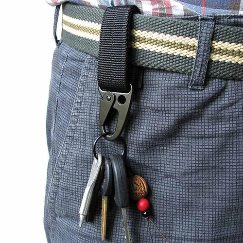 Practical And Tactical Key Chain Nylon Tactical Equipment Folder Web Key Ring Compatible Outdoor Activities Molle Bag