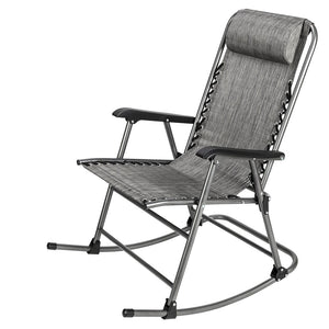 Folding Leisure Chair Office outdoor Rocking Chair for Living Room Backyard Beach Sporting Events Relax Chair