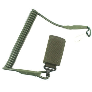 Outdoor Tactical Retractable Plastic Spring Elastic Rope Security Gear Tool For Airsoft Outdoor Hiking Camping Anti-lost Tools