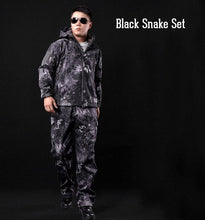 Load image into Gallery viewer, Tactical Snake Camouflage Army Jacket Set Men Military Outdoor Waterproof Softshell Hunting Jackets Fleece Hooded Hking Clothes