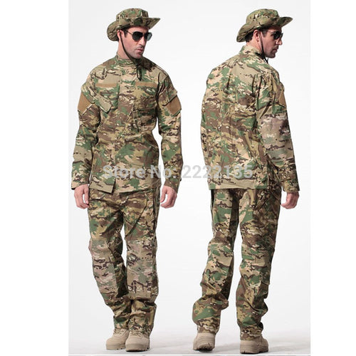 US Army Tactical Military Camouflage Combat Uniform Airsoft Camo BDU Men Clothing Set Outdoor Hunting suits CP S-XXXL
