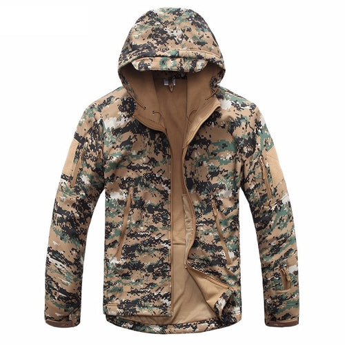 New Digital Camouflage Tactical Gear Military Army Jacket Men Softshell Waterproof Hunting Clothes Winter Sport Outdoor Jackets