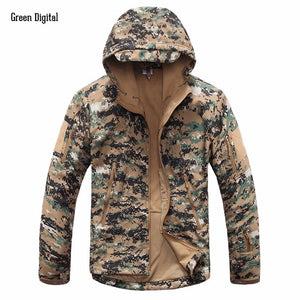 New Digital Camouflage Tactical Gear Military Army Jacket Men Softshell Waterproof Hunting Clothes Winter Sport Outdoor Jackets