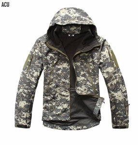 New Digital Camouflage Tactical Gear Military Army Jacket Men Softshell Waterproof Hunting Clothes Winter Sport Outdoor Jackets