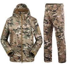 Load image into Gallery viewer, Hunting Softshell Camouflage Clothes Outdoor Tactical Millitary Jacket Suit Men Waterproof Combat Jacket+pants Windproof Hoody
