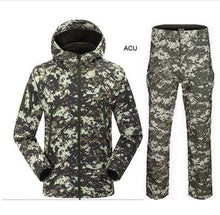 Load image into Gallery viewer, Hunting Softshell Camouflage Clothes Outdoor Tactical Millitary Jacket Suit Men Waterproof Combat Jacket+pants Windproof Hoody