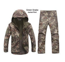 Load image into Gallery viewer, Hunting Softshell Camouflage Clothes Outdoor Tactical Millitary Jacket Suit Men Waterproof Combat Jacket+pants Windproof Hoody