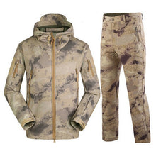 Load image into Gallery viewer, Hunting Softshell Camouflage Clothes Outdoor Tactical Millitary Jacket Suit Men Waterproof Combat Jacket+pants Windproof Hoody