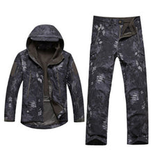 Load image into Gallery viewer, Hunting Softshell Camouflage Clothes Outdoor Tactical Millitary Jacket Suit Men Waterproof Combat Jacket+pants Windproof Hoody