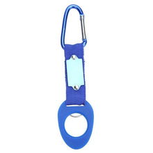 Load image into Gallery viewer, Outdoor Kettle Buckle Carabiner 6cm Aluminum Alloy Buckle Water Bottle Holder Nylon Buckle Hook For Camping Hiking Sports