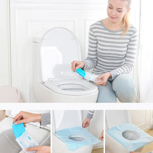 BUCHNIK Travel Disposable Toilet Seat Pats Waterproof  PE Covers Portable Paper Pad Trip Luggage Essentials Accessories Item