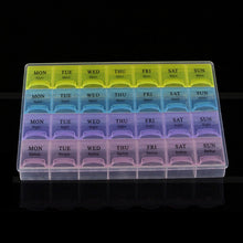 Load image into Gallery viewer, 1PCS 4 Row 28 Squares Weekly 7 Days Tablet Pill Box Holder Medicine Storage Organizer Container Case