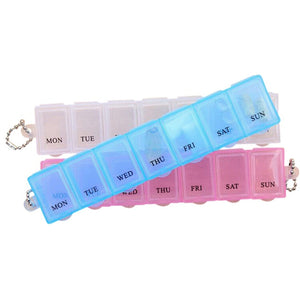 1PCS 4 Row 28 Squares Weekly 7 Days Tablet Pill Box Holder Medicine Storage Organizer Container Case