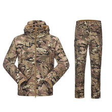Load image into Gallery viewer, Man Winter Outdoor Hunting Sets Waterproof Softshell Tactical Camouflage Jackets + Pants Military Suits Man Sport Hikin Jacket