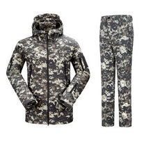 Load image into Gallery viewer, Man Winter Outdoor Hunting Sets Waterproof Softshell Tactical Camouflage Jackets + Pants Military Suits Man Sport Hikin Jacket