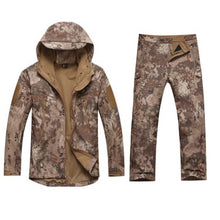 Load image into Gallery viewer, Man Winter Outdoor Hunting Sets Waterproof Softshell Tactical Camouflage Jackets + Pants Military Suits Man Sport Hikin Jacket