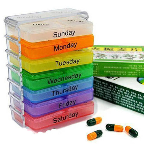 New Hot 7 Days Pill Case Tablet Sorter Medicine Weekly Storage Box Container Organizer DC88