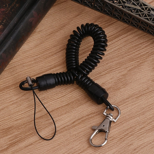 Spring Elastic Retractable Tactical Rope Hiking Camping Phone Antilost Key Chain