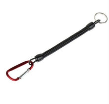 Load image into Gallery viewer, Tactical Retractable Plastic Spring Elastic Rope Security Gear Outdoor Tool For Hiking Camping Climbing Anti-lost  Keychain