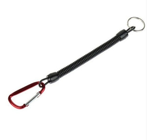 Tactical Retractable Plastic Spring Elastic Rope Security Gear Outdoor Tool For Hiking Camping Climbing Anti-lost  Keychain