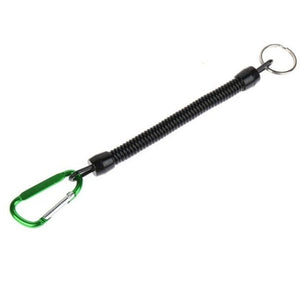 Tactical Retractable Plastic Spring Elastic Rope Security Gear Outdoor Tool For Hiking Camping Climbing Anti-lost  Keychain