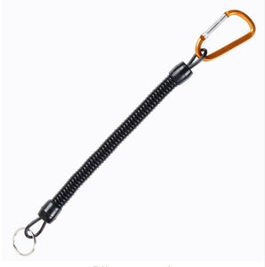 Tactical Retractable Plastic Spring Elastic Rope Security Gear Outdoor Tool For Hiking Camping Climbing Anti-lost  Keychain
